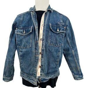 Coca-Cola Wms Denim Trucker Jacket Large Blue Vintage Americana Retro Streetwear